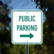 Public Parking Aluminum Sign (Non Reflective)