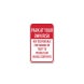 Park At Your Own Risk Not Responsible For Damage Aluminum Sign (Non Reflective)