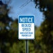 Reduce Speed When Entering Parking Lot Aluminum Sign (Non Reflective)