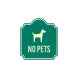 No Pets Symbol Aluminum Sign (Non Reflective)