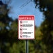 No Batteries No Paint Cans Aluminum Sign (Non Reflective)
