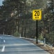 Advisory Speed 20 MPH Aluminum Sign (Non Reflective)