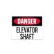 OSHA Danger Elevator Shaft Decal (Non Reflective)