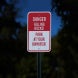 Danger Falling Rocks Park At Your Own Risk Aluminum Sign (EGR Reflective)