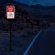 Danger Falling Rocks Park At Your Own Risk Aluminum Sign (EGR Reflective)