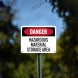 OSHA Hazardous Material Storage Area Aluminum Sign (Non Reflective)