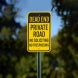 Private Road No Soliciting No Trespassing Aluminum Sign (Non Reflective)