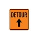Detour Arrow Aluminum Sign (Non Reflective)