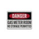 Gas Meter Room, No Storage Permitted Aluminum Sign (HIP Reflective)