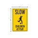 Slow, Children At Play Corflute Sign (Reflective)