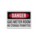Gas Meter Room, No Storage Permitted Aluminum Sign (Diamond Reflective)