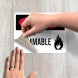 Danger Flammable Decal (Non Reflective)