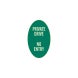 Private Drive No Entry Oval Aluminum Sign (Non Reflective)
