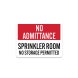 Sprinkler Room No Storage Permitted Aluminum Sign (Non Reflective)