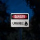 Danger Flammable Aluminum Sign (EGR Reflective)