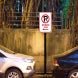 No Parking Between Signs Aluminum Sign (Non Reflective)
