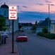 No Parking Tow Away Zone With Bidirectional Arrow Aluminum Sign (Non Reflective)