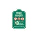 No Trespassing Soliciting Turn Around Aluminum Sign (Non Reflective)
