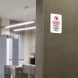 Do Not Proceed Through Metal Detectors Ask For A Hand Search Aluminum Sign (Non Reflective)