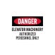 OSHA Elevator Machinery Decal (Non Reflective)