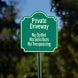 No Outlet Solicitors Or Trespassing Aluminum Sign (Non Reflective)