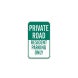 Private Road Resident Parking Only Aluminum Sign (Non Reflective)