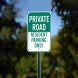 Private Road Resident Parking Only Aluminum Sign (Non Reflective)