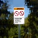 ANSI Renovation Work No Smoking Eating Aluminum Sign (Non Reflective)