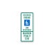 Reserved Parking Van Accessible Aluminum Sign (Non Reflective)