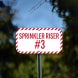 Sprinkler Riser 3 Aluminum Sign (Non Reflective)