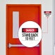 Stand Back 10 Feet Aluminum Sign (Non Reflective)