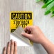 Bilingual Spanish OSHA Stay Back 30 Feet Decal (Non Reflective)