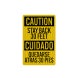 Bilingual Spanish OSHA Stay Back 30 Feet Decal (EGR Reflective)