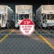 Stop All Delivery Drop Off Here Aluminum Sign (Non Reflective)