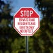 Private Road Residents & Guests Only No Outlet Aluminum Sign (Non Reflective)