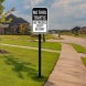 No Thru Traffic No Trucks Except Delivery Aluminum Sign (Non Reflective)
