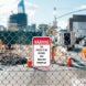 Warning This Project Is An Alcohol & Drug Free Workplace Aluminum Sign (Non Reflective)