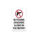 No Firearms Or Weapons Allowed Aluminum Sign (Non Reflective)