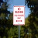 No Parking Firefighters Only Aluminum Sign (Non Reflective)