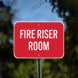Fire Riser Room Aluminum Sign (Non Reflective)