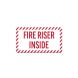 Fire Riser Inside Aluminum Sign (Non Reflective)