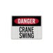 Danger Crane Swing Decal (EGR Reflective)
