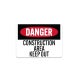 Construction Area Keep Out Decal (Non Reflective)