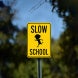 School Zone Slow School Aluminum Sign (Non Reflective)