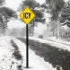 Icy Slippery Aluminum Sign (Non Reflective)