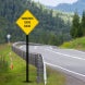 Dangerous Curve Ahead Aluminum Sign (Non Reflective)