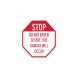 STOP Do Not Enter Severe Tire Damage Will Occur Aluminum Sign (Non Reflective)