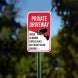 Under 24 Hour Video Surveillance Aluminum Sign (Non Reflective)