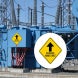 Overhead Power Lines Aluminum Sign (Non Reflective)