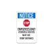 OSHA Employees Only Vendors & Visitors Must Use Front Entrance Aluminum Sign (Non Reflective)